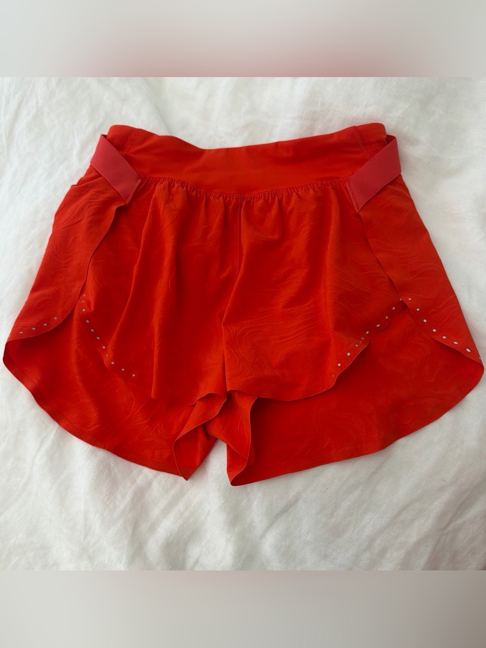 Lululemon Orange/Red Fast and Free Shorts